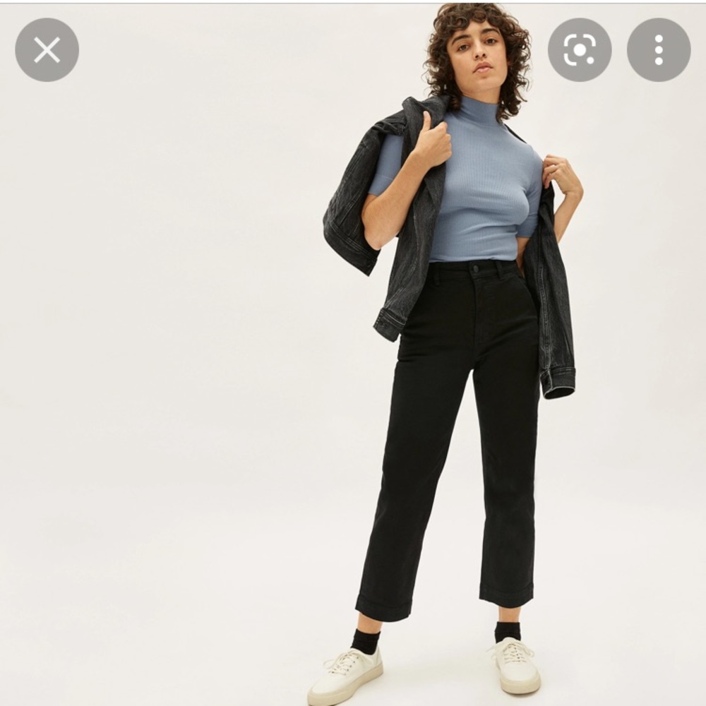 Everlane Straight Leg Crop, Black, 4